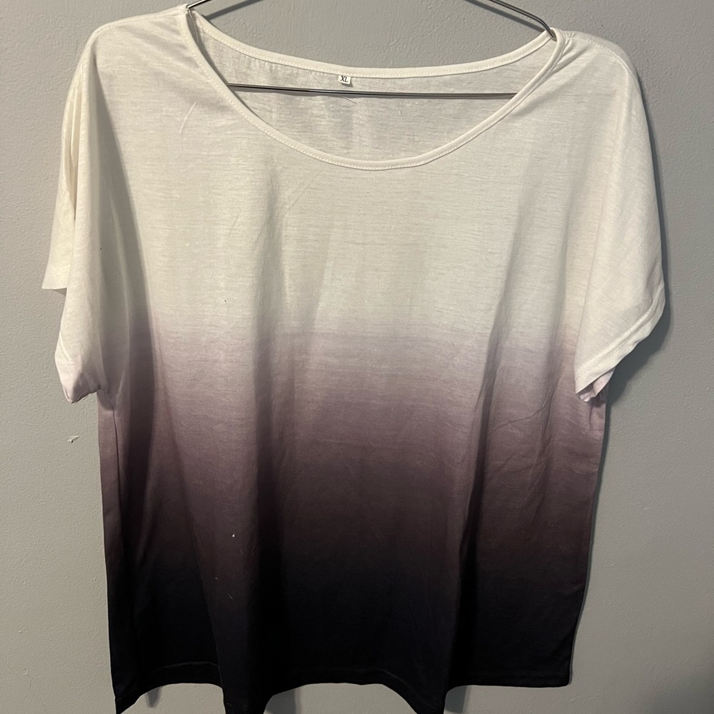 Xl white purple hombre shirt